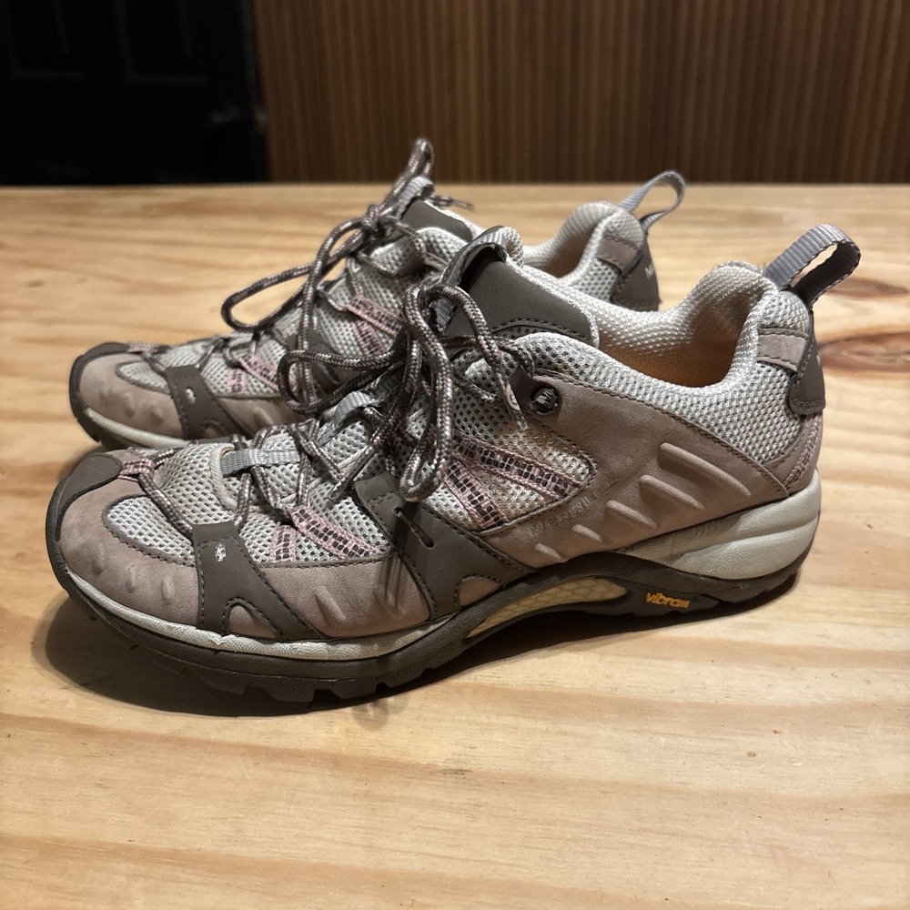 Merrell Women's Hiking Shoes Sz 7.5 Siren Sport Elephant Pink Vibram J13888